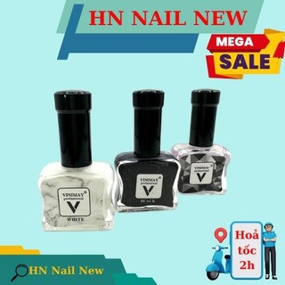 loang cồn vân đá vinimay lẻ trắng đen trong chai 15ml , làm móng HN NAIL NEW