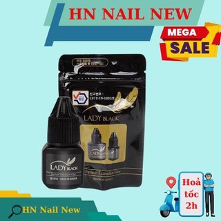 keo nối mi Lady Black 5ml ( hàng chính hãng ) keo lâu khô DATE MỚI HN NAIL NEW