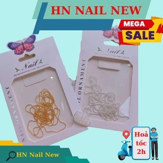 dây bi 3D vàng bạc trang trí ,dây bi nổi tiện dụng trang trí móng HN NAIL NEW