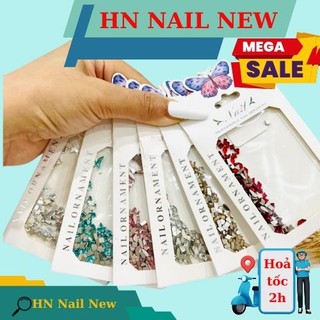 đá khối chân bằng mix 100 viên trang trí móng HN NAIL NEW