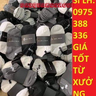 Tất Vớ Zara Trơn Cổ Ngắn Thời Trang- Vớ Nam, Nữ Cao Cấp Mầu Basic Chất Cotton 100% Co Giãn Thấm Tốt Nhập Khẩu Chính Hãng