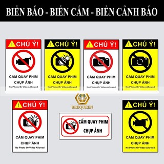 Biển báo - biển cảnh báo cấm quay phim chụp ảnh