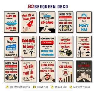 20 Tranh Động Lực - Tranh Slogan Tạo Động Lực Treo Tường Trang Trí Văn Phòng