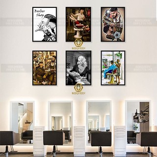 [21-40]  Album 20 Mẫu Tranh Barber Trang Trí Barber Shop - Tiệm Tóc Nam Phong Cách Vingtage