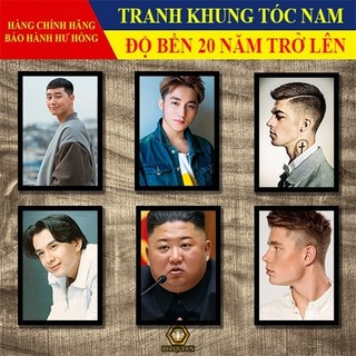 [MS81-100] Album 20 Mẫu Khung Tranh Tóc Nam Trang Trí Tiệm Tóc - Salon - Barber Shop