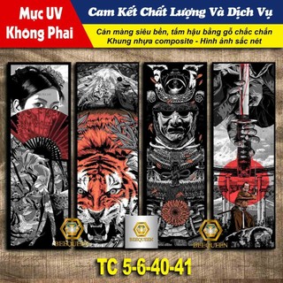 {20 tranh} Tranh Trang Trí Tiệm Xăm-Tattoo, Cà Phê, Trà Tranh - Phong Cách Tranh Nhật Bản  Retro, Vintage