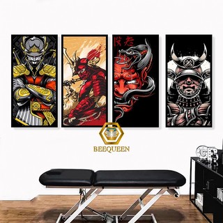 Tranh Samurai Nhật Bản Trang Trí Quán Cafe, Tiệm Xăm Tattoo, Nhà Hàng Kích Thước To 30x60cm
