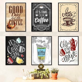 20 Mẫu Tranh Treo Tường Trang Trí Quán Cafe-Cà Phê Phong Cách Cổ Điển - Vingtage (MS41-60)