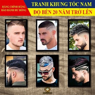 [MS61-80] Album 20 Mẫu Khung Tranh Tóc Nam Trang Trí Tiệm Tóc - Salon - Barber Shop