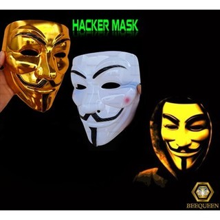 Mặt Nạ Hacker Vàng-Trắng-Đen Tùy Chọn