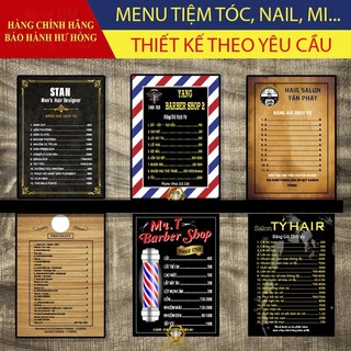 [20 Mẫu] Menu BarberShop - Salon - Nail - Mi.. Thiết Kế Theo Yêu Cầu
