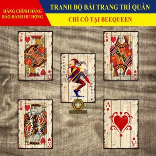 Tranh Bộ Bài Trang Trí Quán - Tranh Trang Trí Quán Cafe Pub, Bar, Barber, Tattoo...