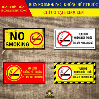 Biển Cấm Hút Thuốc Gắn Tường - Biển Báo No Smorking Gắn Tường
