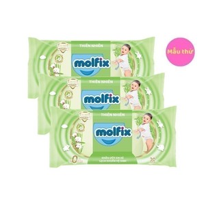 Combo 3 mẫu thử Khăn ướt Molfix Thiên nhiên Sạch Khuẩn Vệ Sinh Molfix
