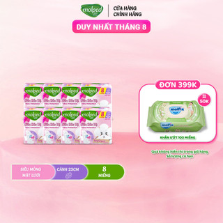 Combo 8 gói Băng vệ sinh Molped thiên nhiên Siêu bảo vệ Siêu mỏng có cánh