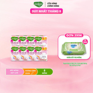 Combo 8 gói Băng vệ sinh Molped thiên nhiên Siêu bảo vệ Siêu mỏng không cánh
