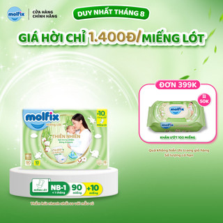 Miếng lót sơ sinh Molfix Thiên nhiên S.Jumbo Newborn 1 (dưới 1 tháng tuổi) -Gó