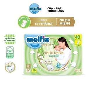Combo Miếng lót sơ sinh thiên nhiên Molfix Jumbo NB1 & Tã dán sơ sinh Jumbo NB1