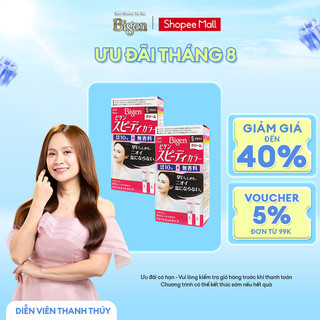 [Nhuộm tóc nội địa Nhật] Combo 2 hộp thuốc nhuộm phủ bạc Bigen Nhật 80ml dạng kem