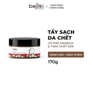 [HB GIFT]  Tẩy tế bào chết body Besilki cà phê và sữa 170ml cho mọi loại da,sáng da X10 công nghệ siêu thẩm thấu Niosome
