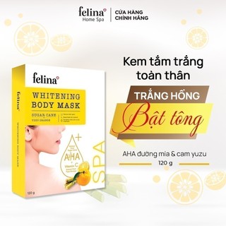 Kem Tắm Trắng Da Toàn Thân Felina Home Spa 120g chiết xuất  AHA từ Đường Mía & Tinh Chất Dưỡng Da 100% thiên nhiên