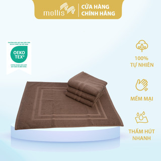 Thảm Chân Mollis Cotton 40x62cm Khăn Cao Cấp Thấm Hút Nhanh Chóng Dày Dặn Dễ Dàng Vệ Sinh Mau Khô Nhà Tắm Nhà Bếp FMV7