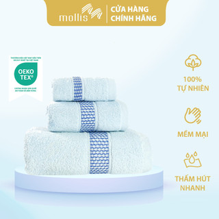 Khăn Tắm Mollis Cotton 60x120cm Khăn Cao Cấp Mềm Mịn Thấm Hút Không Ra Màu Không Xù Đồ Lông Gia Đình Spa Khách Sạn B847