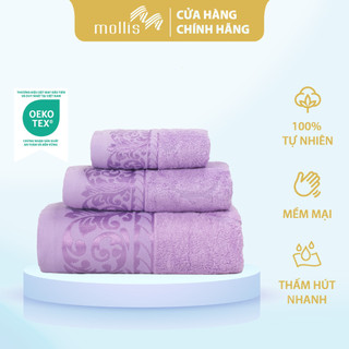 Khăn Tắm Mollis Modal 60x120cm Khăn Cao Cấp Sợi Gỗ Sồi Bề Mặt Bóng Mịn Thoáng Mát Thấm Hút Không Ra Màu Xù Đồ Lông BMR5