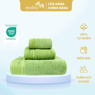 Khăn Tắm Mollis Soybean 65x130cm Khăn Cao Cấp Sợi Đậu Nành Nuôi Dưỡng Làn Da Mịn Thoáng Thấm Hút Không Xù Đổ Lông BMB4