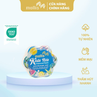 Khăn Mặt Mollis Cotton 34x78cm (+-5cm) Khăn Cao Cấp Thấm Hút Sử Dụng Nhiều Lần Tiện Lợi Phù Hợp Du Lịch Dã Ngoại FNEN