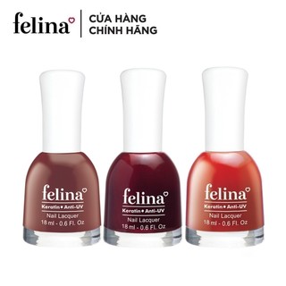 Combo 3 chai sơn màu Felina 18ml/ chai – Đỏ Mận Chín, Đỏ Đô, Cherry Đỏ
