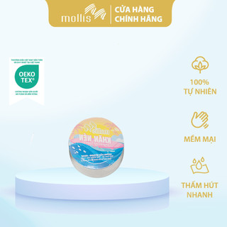 Khăn Tay Mollis Cotton 28x42cm (+-5cm) Khăn Cao Cấp Thấm Hút Sử Dụng Nhiều Lần Tiện Lợi Phù Hợp Du Lịch Dã Ngoại HNEN