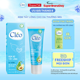 Kem Tẩy Lông Cléo 25g/ 50g cho Da Thường Avocado Hair Removal Cream Normal Skin chiết xuất bơ an toàn, không gây đau rát
