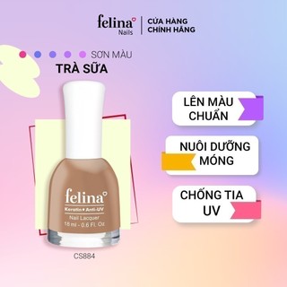 Sơn móng tay Felina Nail 18ml, Màu Cafe sữa CS884, Lên Màu Đều, Thời Trang