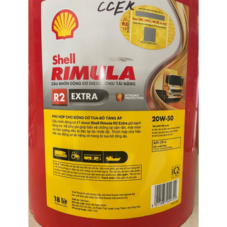 [HÀNG CHÍNH HÃNG] Dầu Động Cơ Diesel Shell RIMULA R2 Extra 20W-50 CF-4 (18 Lít) - Chuyên Dùng Xe Tải