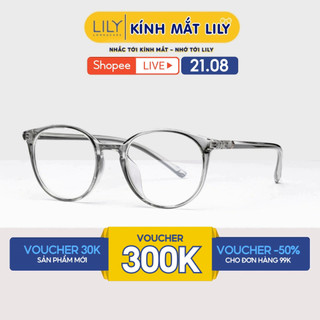 Gọng kính tròn chất liệu nhựa dẻo phụ kiện thời trang nữ Lilyeyewear 22303 nhiều màu
