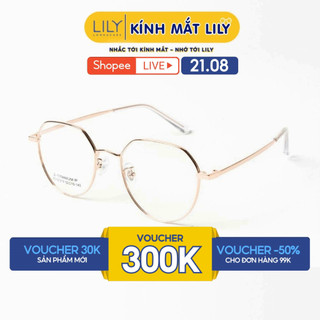 Gọng kính đa giác nữ lilyeyewear chất liệu b-titanium bền dẻo thanh mảnh nhẹ nhàng 121217