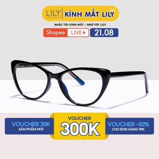 Kính mắt mèo nữ LILYEYEWEAR càng kim loại bọc nhựa thiết kế thời trang tinh tế 8013