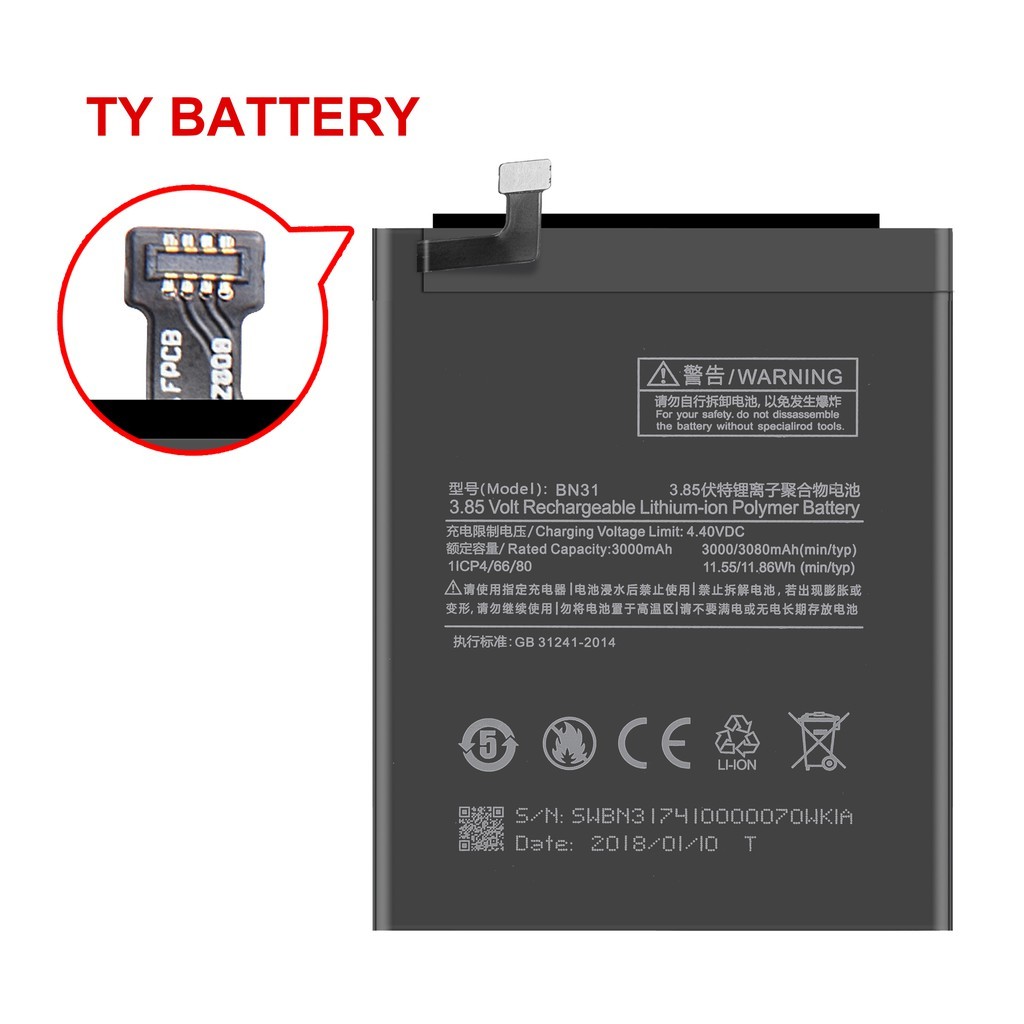 Pin Xiaomi Redmi Note 5A Prime