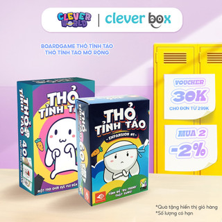 Trò chơi thẻ bài board game vn thỏ tỉnh táo, thỏ tỉnh táo mở rộng, party game siêu vui nhộn clever box