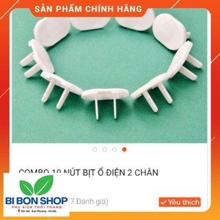 COM BO 10 nút bịt ổ điện 2 chân. (BI BON SHOP)