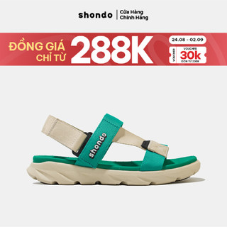 Giày Sandal Nam Nữ Shondo Êm Chân, Bền F6 Sport Be Xanh Lá F6S2540