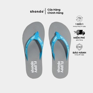 Dép Flippy 2 Thời Trang Logo Shondo Xám FLP2030