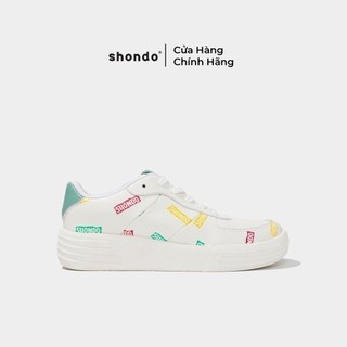 Giày sneaker nam nữ shondo sneaker class 1 monogram nhiều màu snd0058