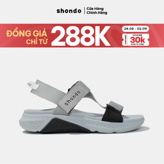 Giày Sandals Nam Nữ Shondo F7 Racing Xám Phối Đen F7R1020