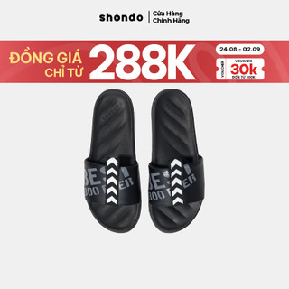 Dép Trendy Êm Chân Shondo Nam Nữ II Dù Sọc Mũi Tên Đen TRE1014