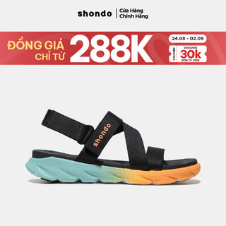Giày Sandals Nam Nữ Unisex Êm Chân Shondo F6 Sport Ombre Đế Xanh Cam F6S8310