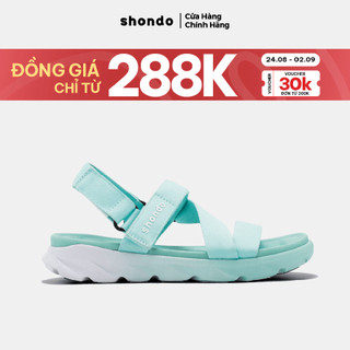 Giày Sandals Nữ Shondo F6 Sport Ombre Đế 2 Màu Xanh Mint Trắng F6S0442