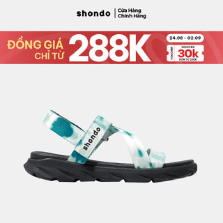  Giày Sandal Nam Nữ Unisex Shondo F6 sport loang xanh khói rêu F6S1043