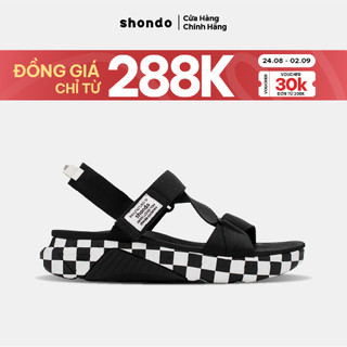 Giày Sandals SHONDO F7 Racing Đế Caro Đen F7C1010